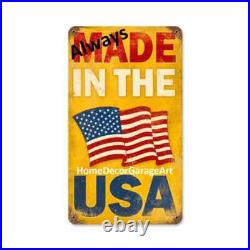 United States American Eagle Cutout Metal Sign, Vintage Style Garage Art