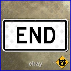 United States END auxiliary banner sign black on white 16x8