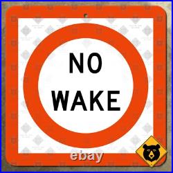 United States No Wake boating regulation sign speed limit slow warning 16x16 United States No Wake boating regulation sign speed limit slow warning 16x16
