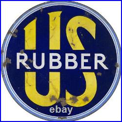 United States Rubber Company Advertising Metal Sign
