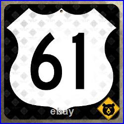 United States US Route 61 highway road sign 1961 Mississippi crossroads 24x24