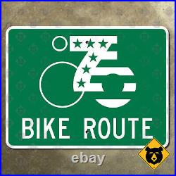 United States bike route Bicentennial service road sign highway marker 20x15