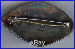 Unusual Signed Vintage Mexico Sterling Silver Mixed Metals Modernist Pin Brooch