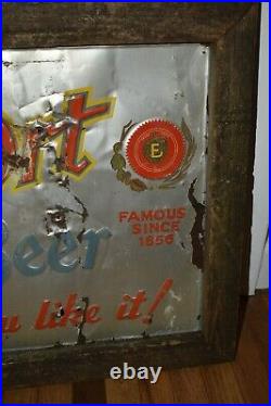 VERY RARE Vintage ENGESSER Export BEER ST PETER MN Advertising Tin Metal SIGN