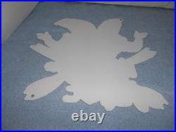 VINTAGE 12 in HECKLE AND JECKLE T. V. CARTOON ADV. SIGN HEAVY DIE CUT METAL -S32A