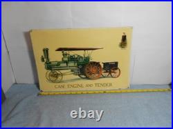 VINTAGE 17x11 in CASE ENGINE THRESHING MACHINE ADV SIGN EMBOSSED TIN METAL -X163