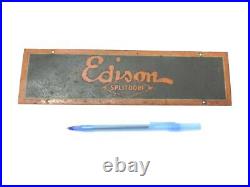 VINTAGE 1920'S-1930'S EDISON SPLITDORF METAL SIGN 11 x 3