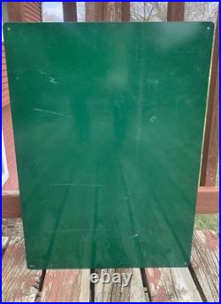 VINTAGE 1950/1960's SAFETY LOST TIME INJURY RECORDER HUGE PORCELAIN SIGN