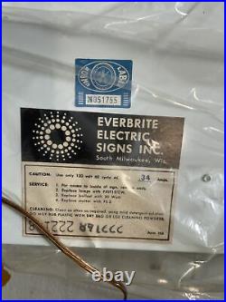 VINTAGE 1978 Nos. CHEVROLET RENT RENTAL CAR ELECTRIC SIGN. 26x12