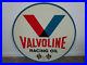 VINTAGE_30_VALVOLINE_RACING_OIL_With_CHECKERED_FLAGS_METAL_ROUND_GASOLINE_SIGN_66_01_yj