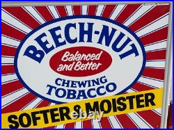 VINTAGE BEECH-NUT TOBACCO SELF FRAMED METAL ADVERTISING SIGN (22x 18) NOS VINTAGE BEECH-NUT TOBACCO SELF FRAMED METAL ADVERTISING SIGN (22x 18) NOS