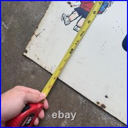VINTAGE CHILLY WILLEE Metal Sign Double Sided 15x28 Cherry Grape