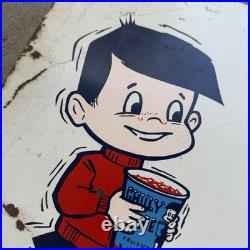VINTAGE CHILLY WILLEE Metal Sign Double Sided 15x28 Cherry Grape