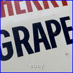 VINTAGE CHILLY WILLEE Metal Sign Double Sided 15x28 Cherry Grape