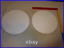 VINTAGE FORD POLICE +HUSKY GASOLINE With DOG 11 3/4 PORCELAIN METAL SIGN LOT OF 2