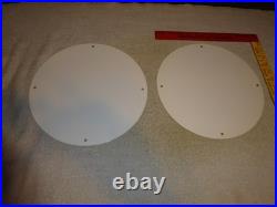 VINTAGE FORD POLICE +HUSKY GASOLINE With DOG 11 3/4 PORCELAIN METAL SIGN LOT OF 2