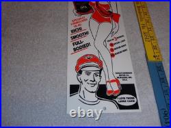VINTAGE HARLEY DAVIDSON MOTORCYCLES WOMAN With LG OIL CANS 15 METAL GASOLINE SIGN