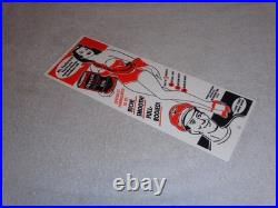 VINTAGE HARLEY DAVIDSON MOTORCYCLES WOMAN With LG OIL CANS 15 METAL GASOLINE SIGN
