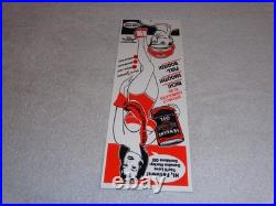 VINTAGE HARLEY DAVIDSON MOTORCYCLES WOMAN With LG OIL CANS 15 METAL GASOLINE SIGN