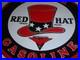 VINTAGE_INDEPENDENT_OIL_RED_HAT_GASOLINE_With_BIRD_11_1_4_PORCELAIN_METAL_SIGN_01_tq