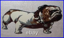 VINTAGE MACK TRUCKS With DIE-CUT BULLDOG 11 METAL DOG TRUCK GASOLINE OIL SIGN GAS