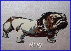 VINTAGE MACK TRUCKS With DIE-CUT BULLDOG 11 METAL DOG TRUCK GASOLINE OIL SIGN GAS