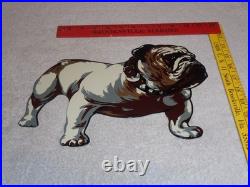 VINTAGE MACK TRUCKS With DIE-CUT BULLDOG 11 METAL DOG TRUCK GASOLINE OIL SIGN GAS