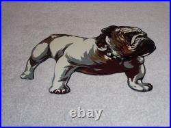 VINTAGE MACK TRUCKS With DIE-CUT BULLDOG 11 METAL DOG TRUCK GASOLINE OIL SIGN GAS