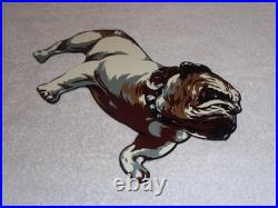 VINTAGE MACK TRUCKS With DIE-CUT BULLDOG 11 METAL DOG TRUCK GASOLINE OIL SIGN GAS
