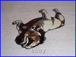VINTAGE MACK TRUCKS With DIE-CUT BULLDOG 11 METAL DOG TRUCK GASOLINE OIL SIGN GAS