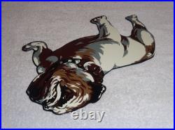 VINTAGE MACK TRUCKS With DIE-CUT BULLDOG 11 METAL DOG TRUCK GASOLINE OIL SIGN GAS