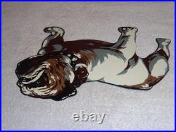 VINTAGE MACK TRUCKS With DIE-CUT BULLDOG 11 METAL DOG TRUCK GASOLINE OIL SIGN GAS