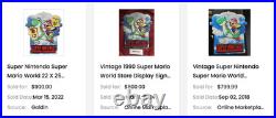 VINTAGE MARIO BROTHERS SUPER NINTENDO With YOSHI 12 SNES VIDEO GAME METAL AD SIGN