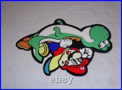 VINTAGE MARIO BROTHERS SUPER NINTENDO With YOSHI 12 SNES VIDEO GAME METAL AD SIGN