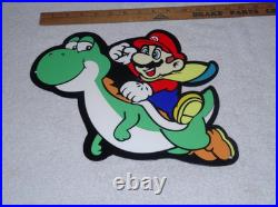 VINTAGE MARIO BROTHERS SUPER NINTENDO With YOSHI 12 SNES VIDEO GAME METAL AD SIGN