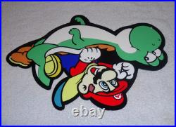 VINTAGE MARIO BROTHERS SUPER NINTENDO With YOSHI 12 SNES VIDEO GAME METAL AD SIGN