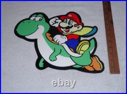VINTAGE MARIO BROTHERS SUPER NINTENDO With YOSHI 12 SNES VIDEO GAME METAL AD SIGN