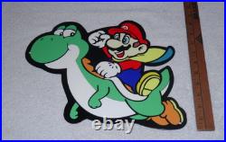 VINTAGE MARIO BROTHERS SUPER NINTENDO With YOSHI 12 SNES VIDEO GAME METAL AD SIGN