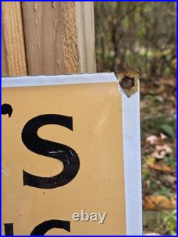 VINTAGE MAYO'S PLUG LIGHT DARK PIPE TOBACCO PORCELAIN METAL GAS SIGN 13x16.5