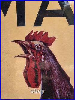 VINTAGE MAYO'S PLUG LIGHT DARK PIPE TOBACCO PORCELAIN METAL GAS SIGN 13x16.5