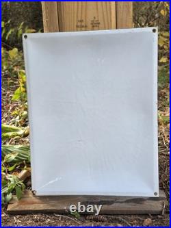 VINTAGE MAYO'S PLUG LIGHT DARK PIPE TOBACCO PORCELAIN METAL GAS SIGN 13x16.5