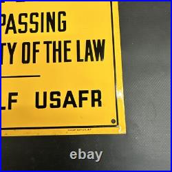 VINTAGE METAL SIGN POSTED NO TRESPASSING HUNTING EMBOSSED Remington Winchester VINTAGE METAL SIGN POSTED NO TRESPASSING HUNTING EMBOSSED Remington Winchester