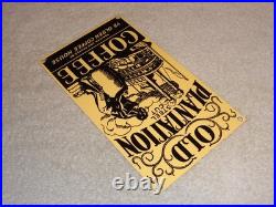 VINTAGE OLD PLANTATION COFFEE With PADDLE BOAT 10.5 PORCELAIN METAL GASOLINE SIGN