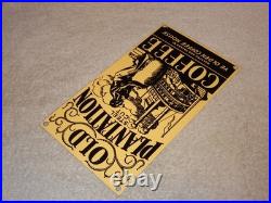 VINTAGE OLD PLANTATION COFFEE With PADDLE BOAT 10.5 PORCELAIN METAL GASOLINE SIGN