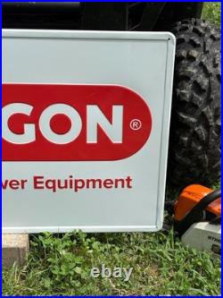 VINTAGE OREGON CHAINSAWS LARGE EMBOSSED METAL DEALER SIGN (36x 24) NOS VINTAGE OREGON CHAINSAWS LARGE EMBOSSED METAL DEALER SIGN (36x 24) NOS
