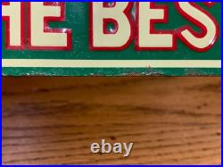 VINTAGE PAY CAR SCRAP TOBACCO EMBOSSED METAL ADVERTISING SIGN, (14x 11) NICE