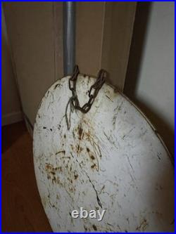 VINTAGE PENNZOIL 24 STORE GAS STATION AUTO SHOP METAL SIGN With CHAIN 1950s RARE