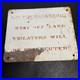 VINTAGE_Porcelain_NO_TRESPASSING_Sign_STAY_OFF_LAND_Misspell_Typo_ERROR_12X10_01_fk