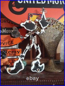 VINTAGE RARE REDDY KILOWATT PORCELAIN ENAMEL METAL SIGN SIZE 10 x 6 DIE CUT