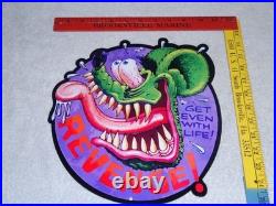 VINTAGE RAT FINK GET REVENGE With LIFE METAL RATFINK ED ROTH HOT ROD GASOLINE SIGN